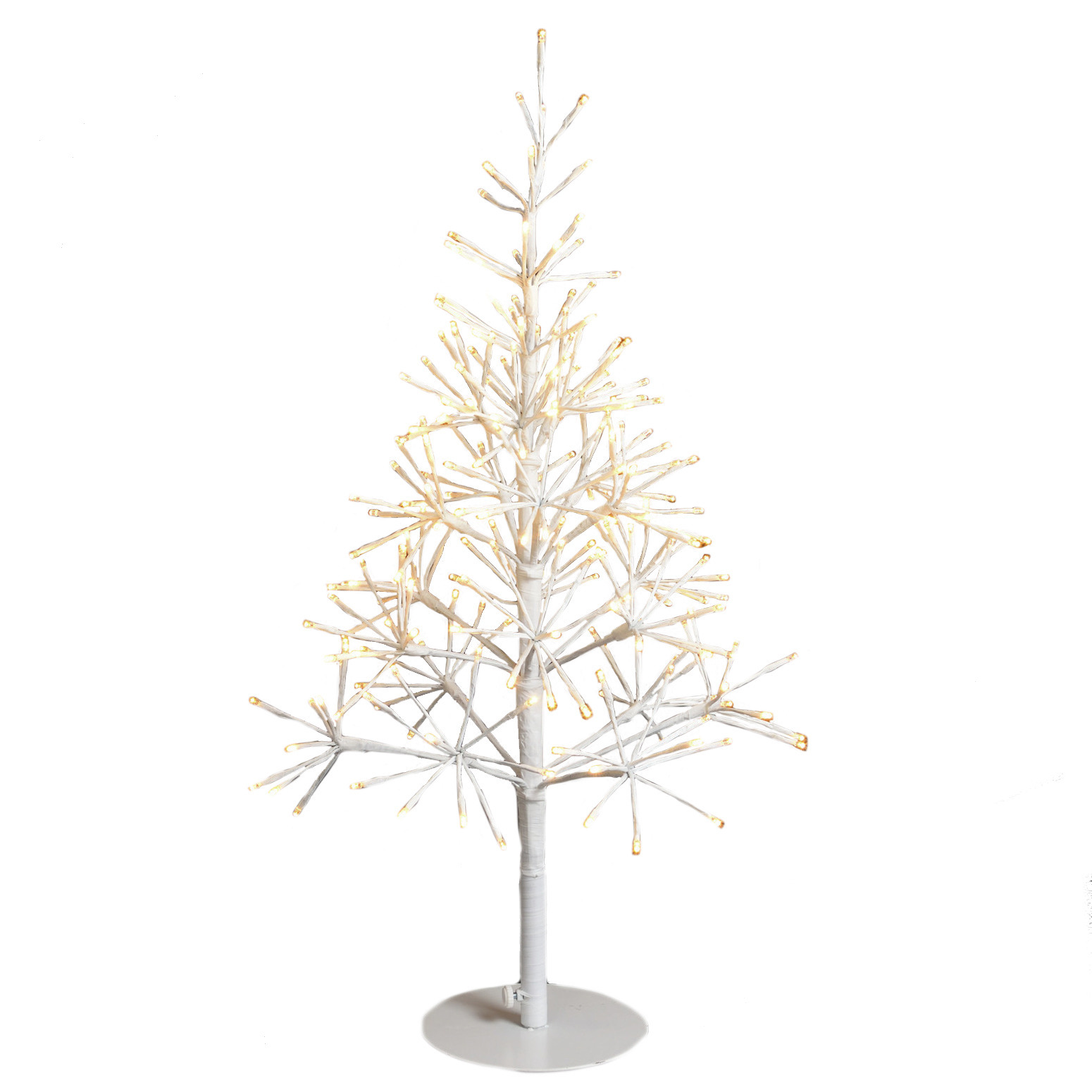 Verlichte witte boompjes-lichtbomen 88 x 50 cm kerstdecoraties