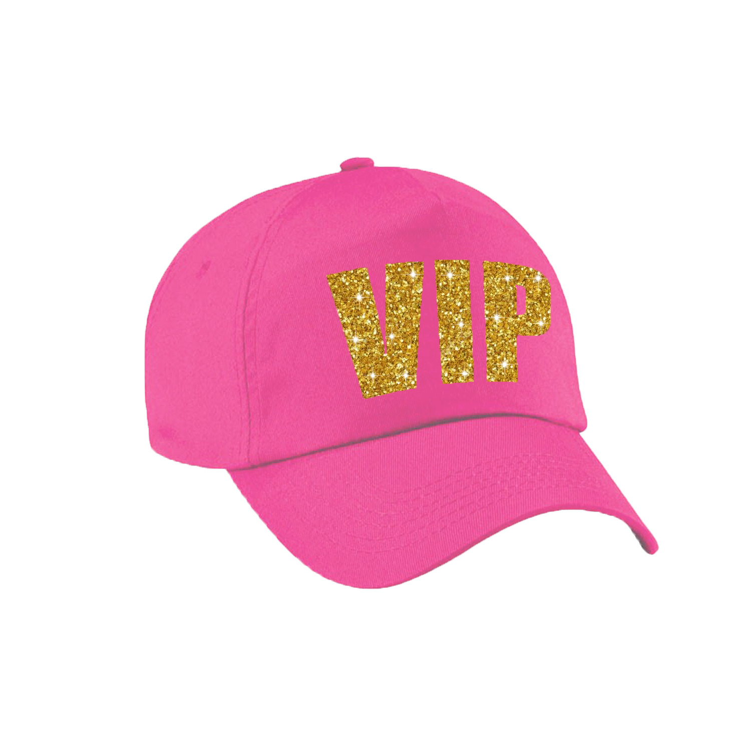 VIP pet -cap roze met gouden bedrukking volwassenen