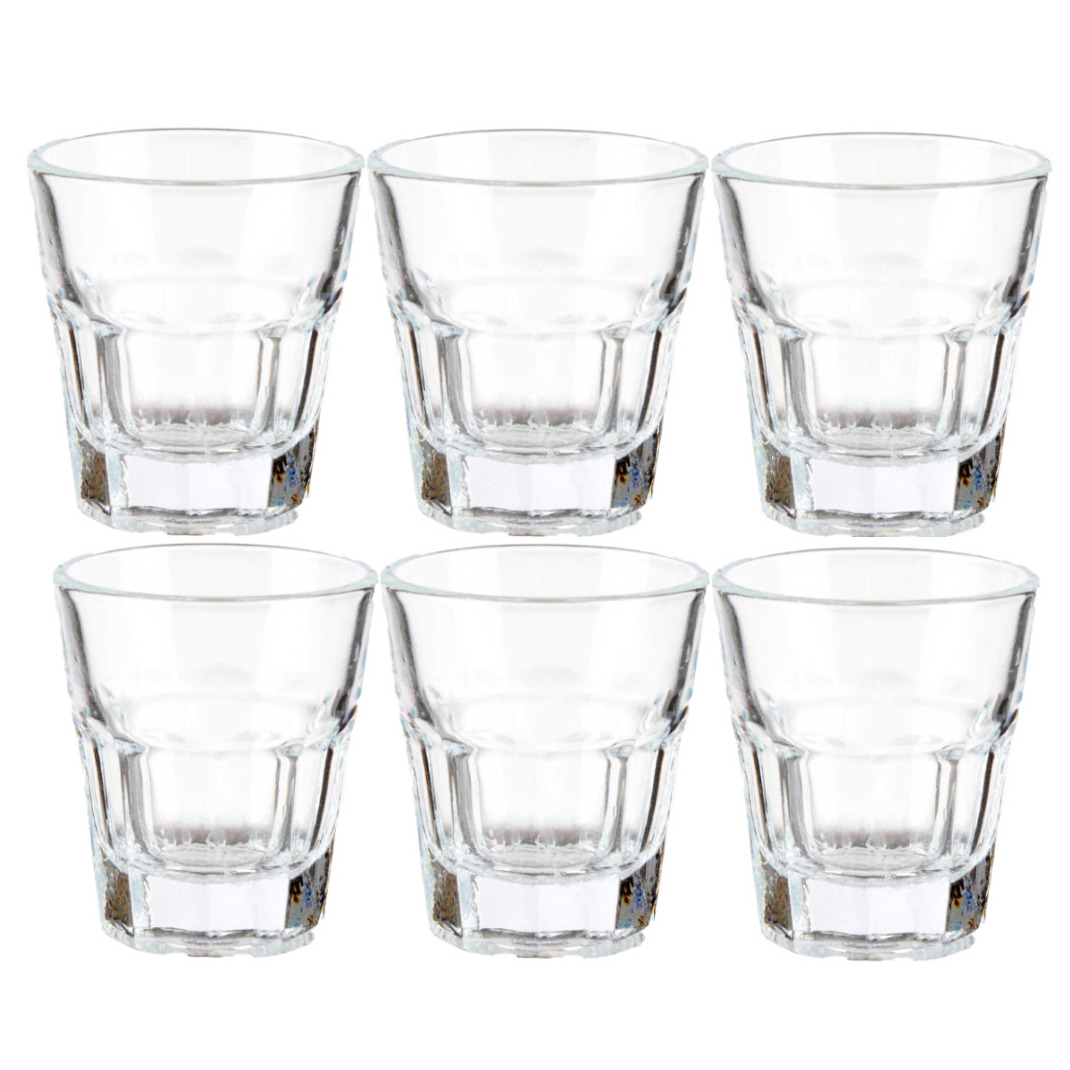 Vivalto shotglaasjes 6x stuks glas transparant 40 ml borrelglazen