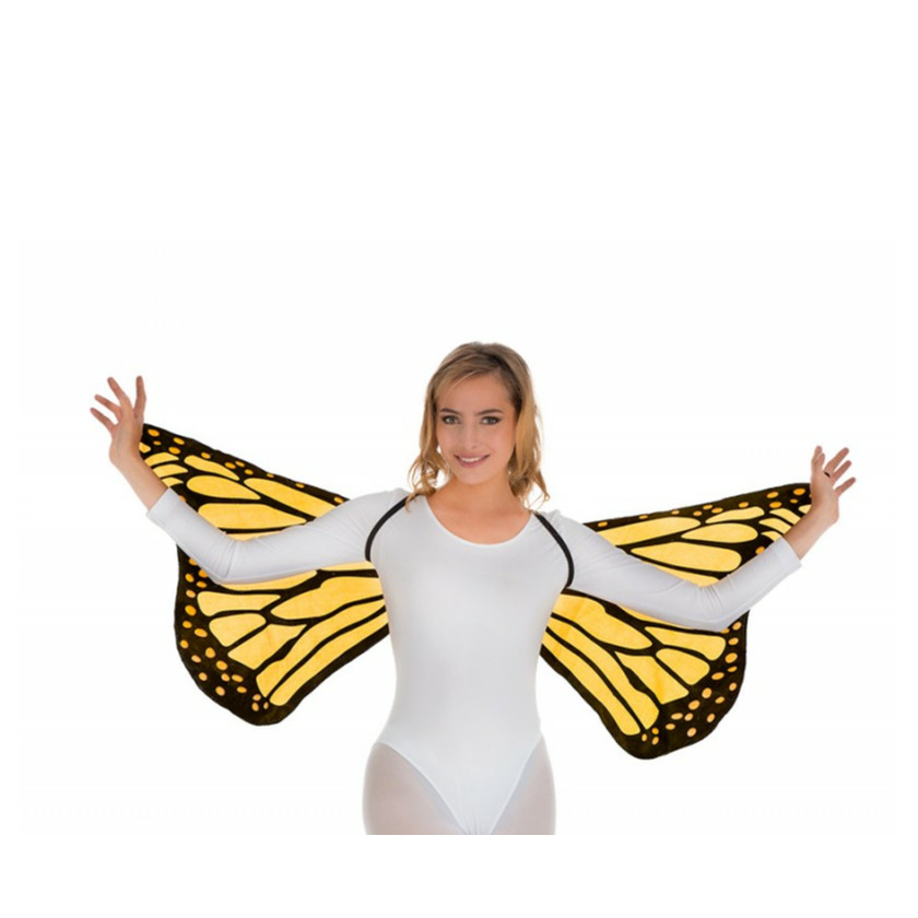 Vlinder vleugels geel voor volwassenen Carnavalskleding-accessoires