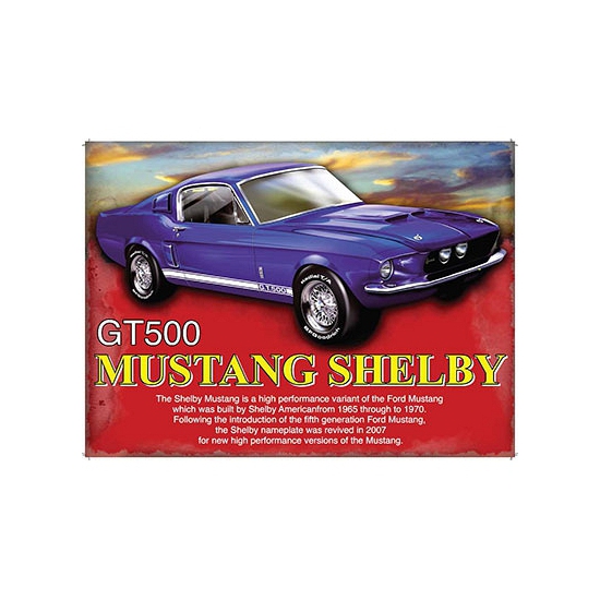 Wand bordje Shelby Mustang 30 x 40 cm