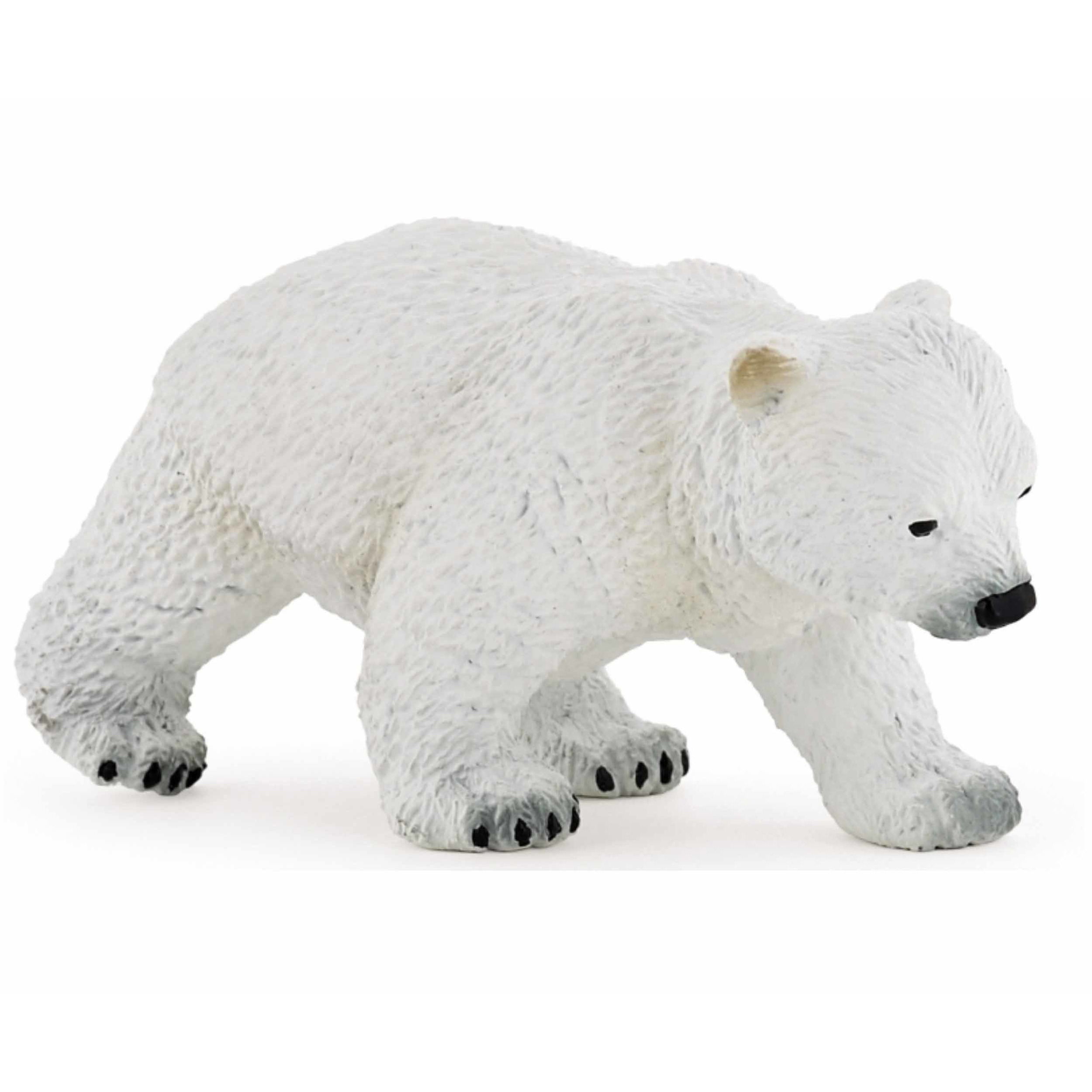Wandelende ijsbeer baby plastic 8 cm