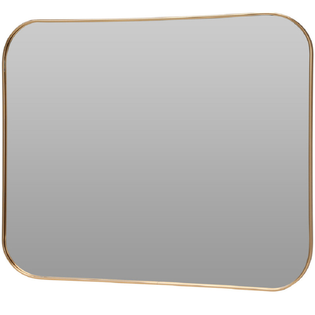 Wandspiegel rechthoekig goud metalen frame 55x45 cm