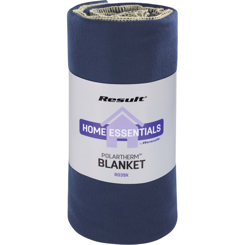 Warme fleece dekens-plaids donker blauw 140 x 175 cm 300 grams kwaliteit