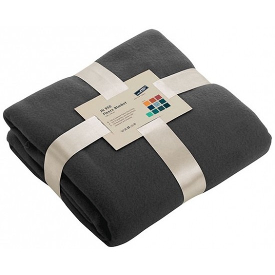Warme fleece dekens-plaids donkergrijs 130 x 170 cm 240 grams kwaliteit