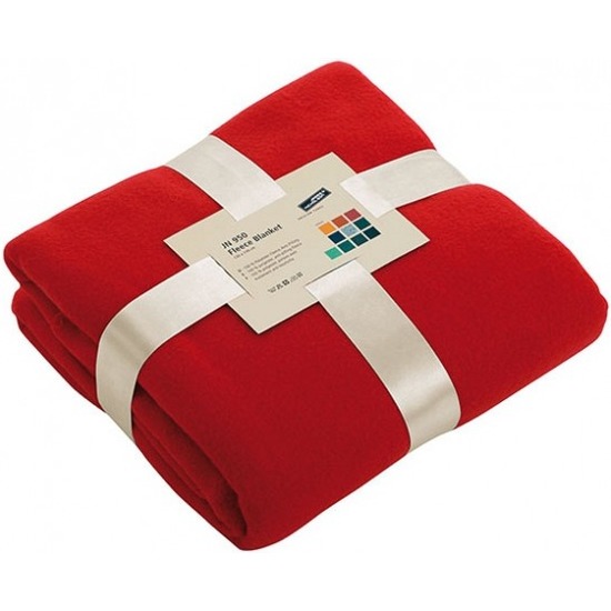 Warme fleece dekens-plaids rood 130 x 170 cm 240 grams kwaliteit