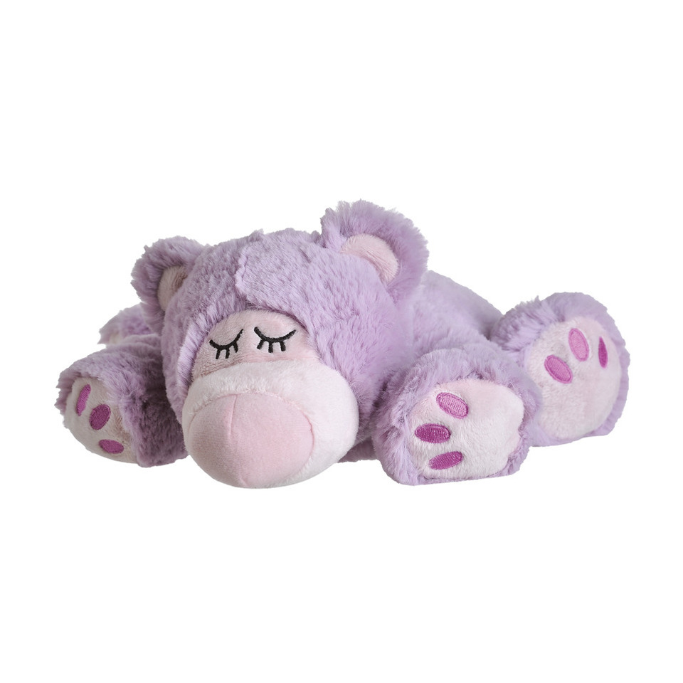 Warmte-magnetron opwarm knuffel lila teddybeer