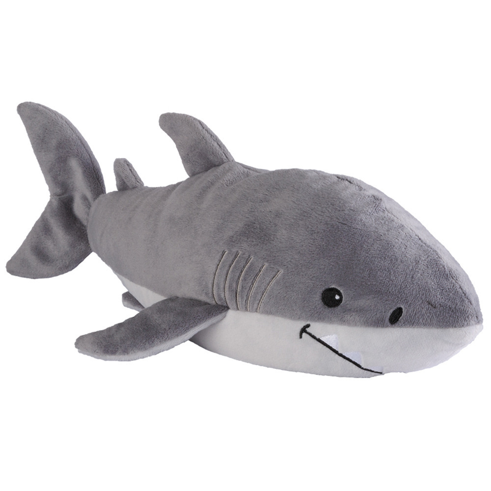 Warmteknuffel haai grijs 33 cm knuffels kopen
