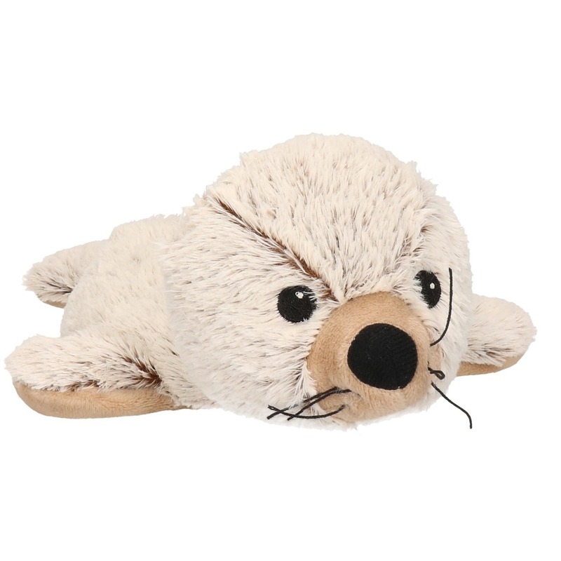 Warmteknuffel zeehond bruin-creme 31 cm knuffels kopen