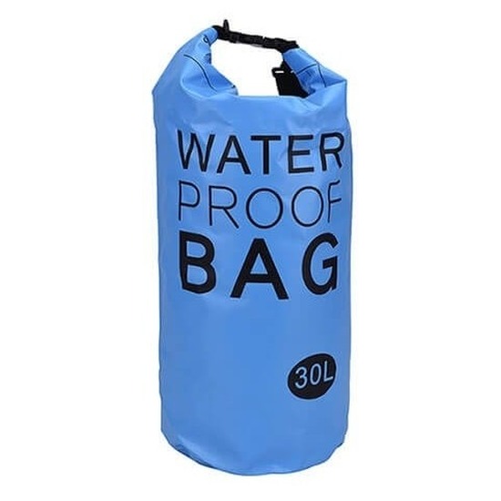 Waterdichte tas blauw 30 liter