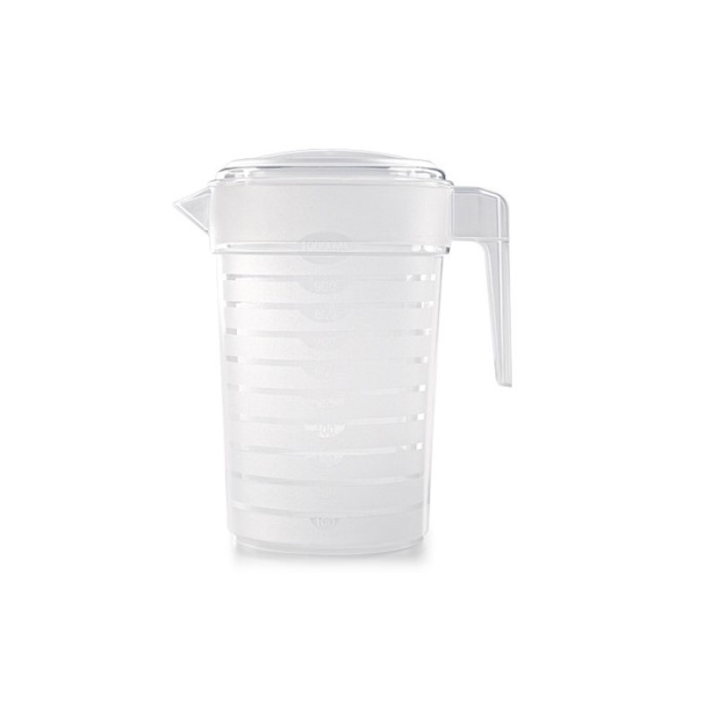 Waterkan-schenkkan met deksel 1 liter kunststof