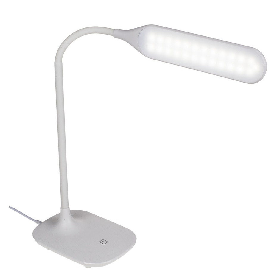 Witte LED tafellamp-bureaulamp met flexibele arm USB 40 cm