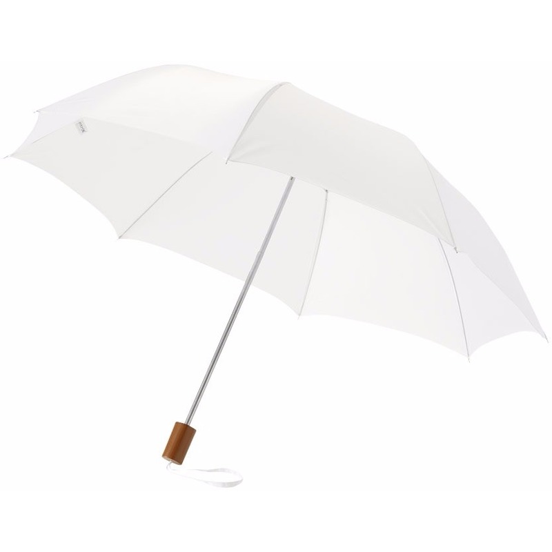 Witte mini paraplu 35 cm