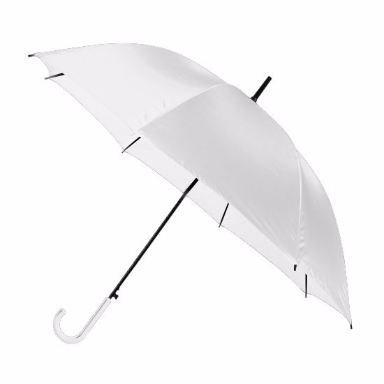 Witte paraplu 107 cm polyester-kunststof
