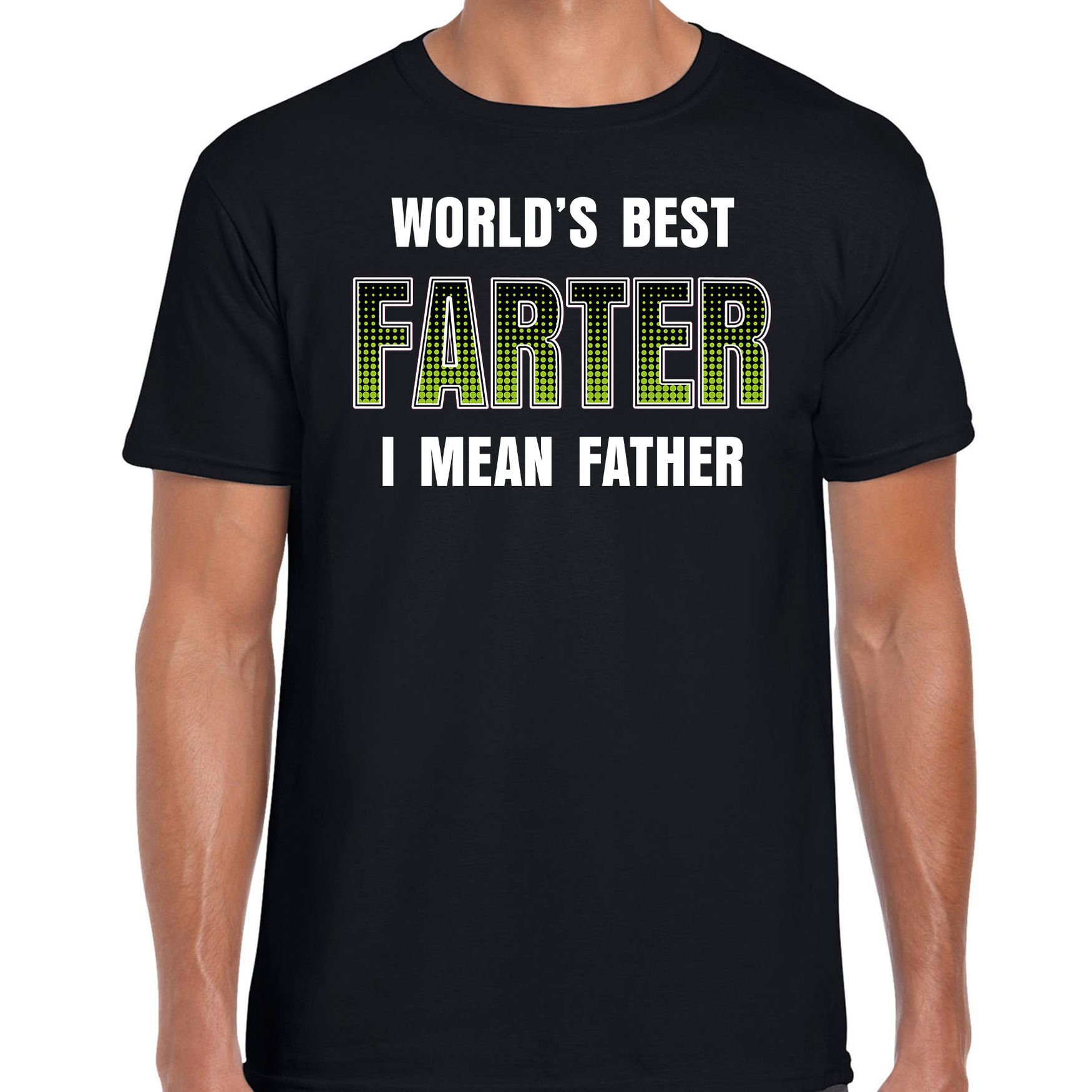 Worlds best farter i mean father-beste scheten later fun t-shirt zwart voor heren