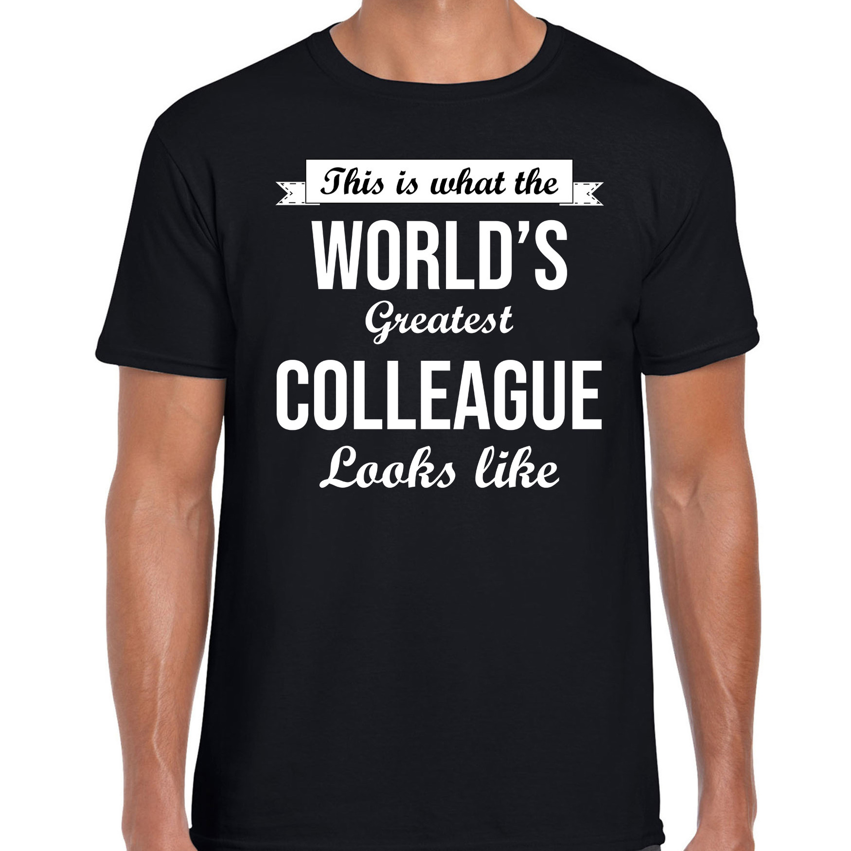 Worlds greatest colleague-collega cadeau t-shirt zwart voor heren