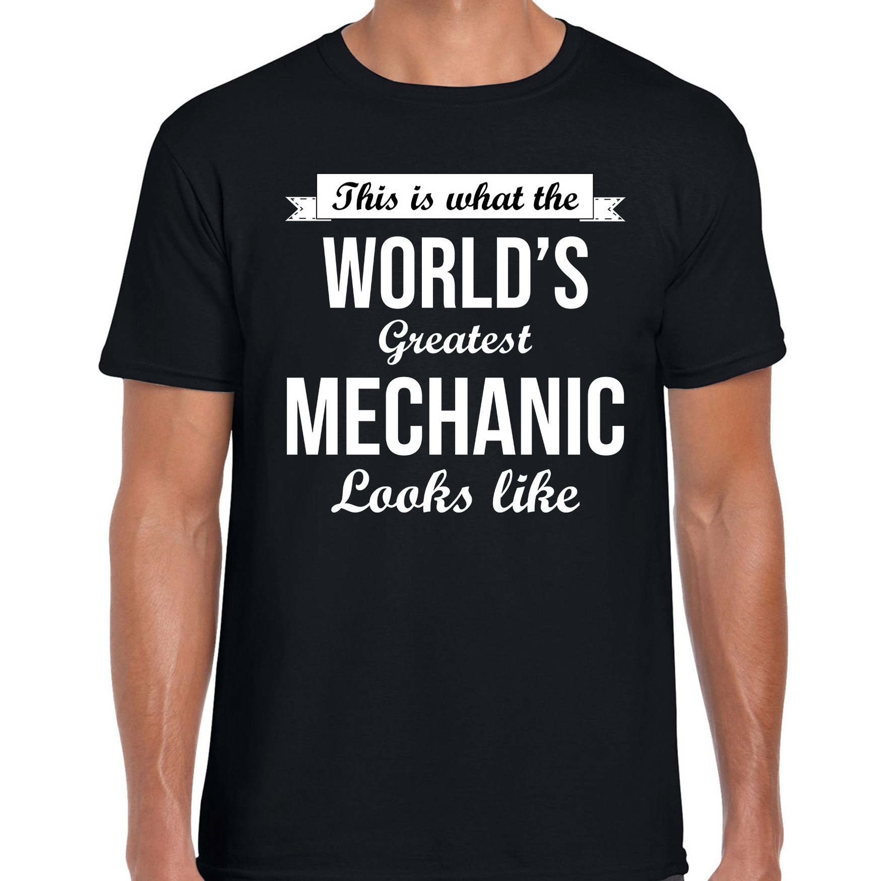 Worlds greatest mechanic t-shirt zwart heren Werelds grootste monteur cadeau