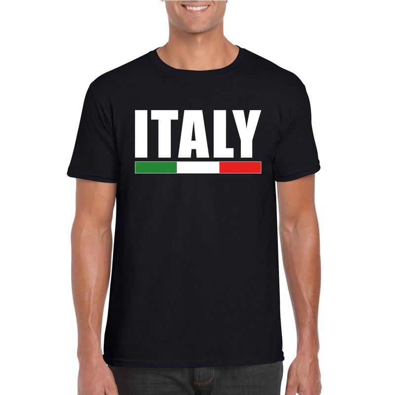 Zwart Italie supporter shirt heren