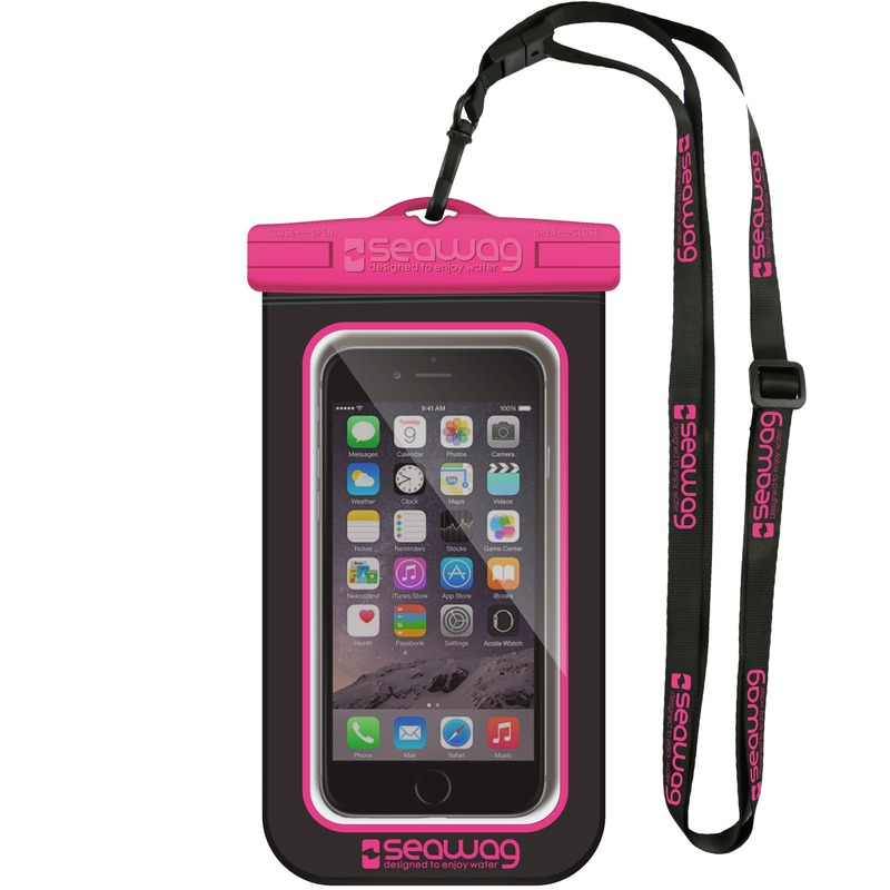 Zwart-roze smartphone-mobiele telefoon hoesje waterproof-waterbestendig met polsband