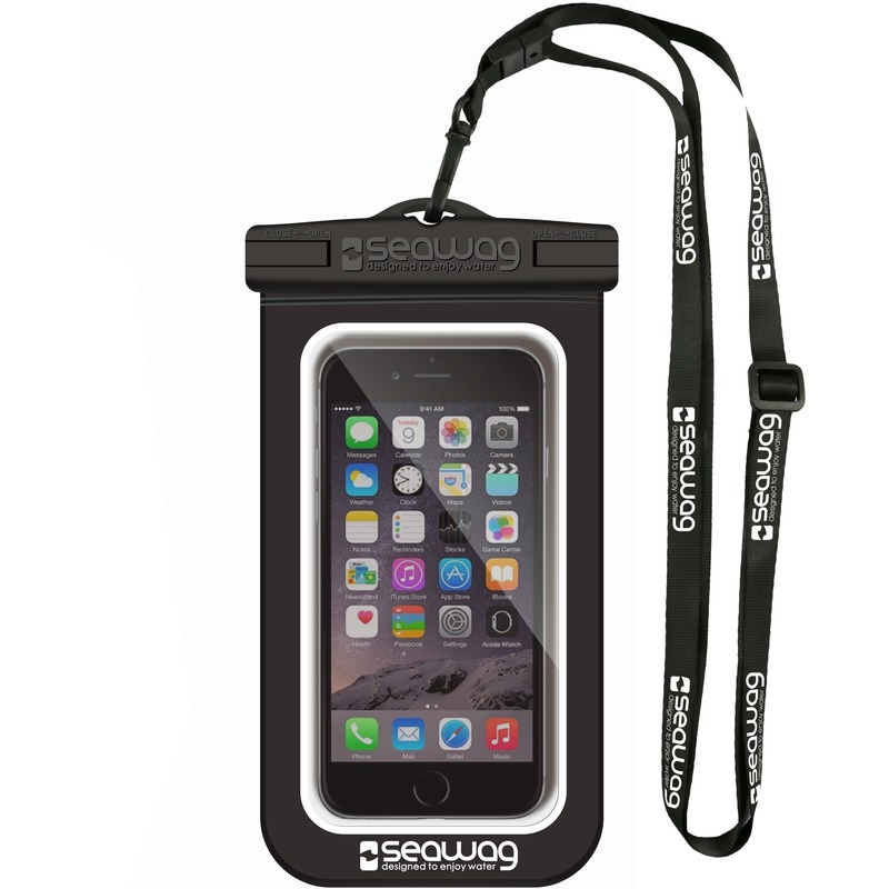 Zwart-wit smartphone-mobiele telefoon hoesje waterproof-waterbestendig met polsband
