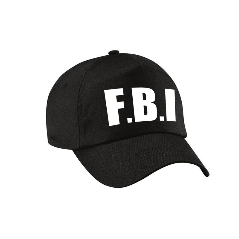 Zwarte FBI politie agent verkleed pet-cap voor volwassenen