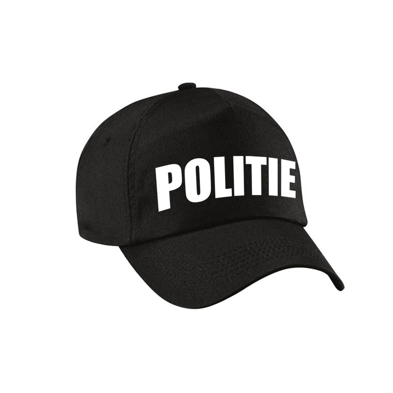 Zwarte politie agent verkleed pet-cap voor kinderen