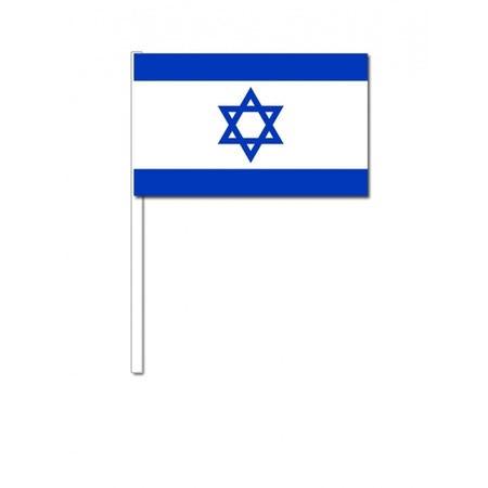 10 x zwaaivlaggetjes Israelische vlag