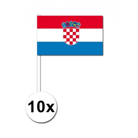 10 zwaaivlaggetjes Kroaatse vlag