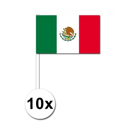 10 zwaaivlaggetjes Mexicaanse vlag