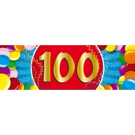 16 party ballonnen 100 jaar opdruk + sticker