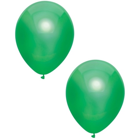 Groene metallic ballonnen 30 cm 10 stuks