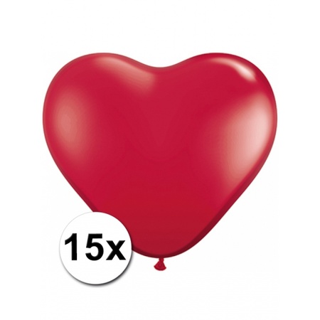 Feestartikelen hartjes ballonnen rood/wit 30 st