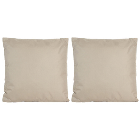 1x Pillows for garden/house in taupe 45 x 45 cm