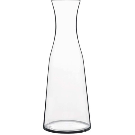 Glass decanter of 1 liter with 6x drinking glasses/water glasses 330 ml