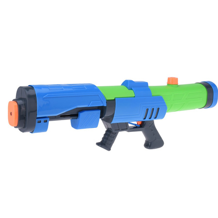 1x Kinderspeelgoed waterpistooltjes/waterpistolen met pomp 63 cm blauw/groen