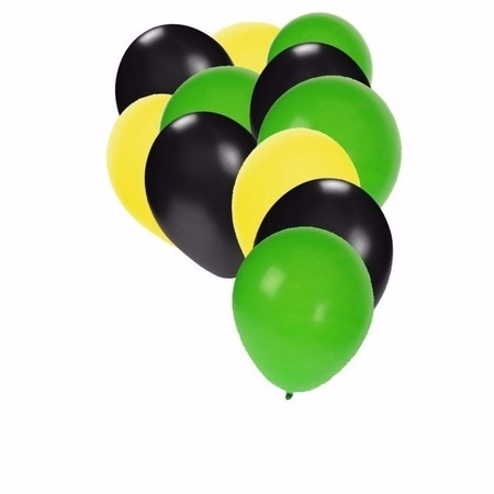 30 stuks ballonnen kleuren Jamaica