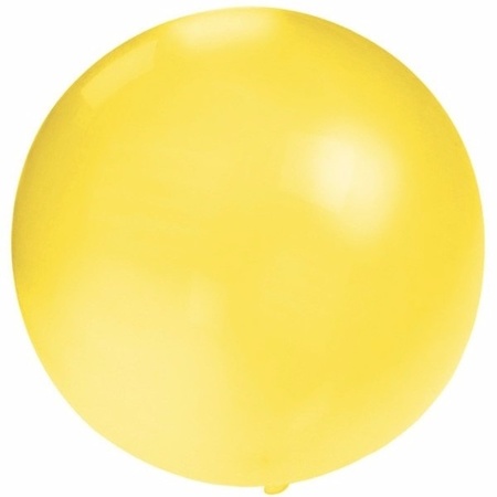 4x Ronde gele ballonnen 60 cm groot