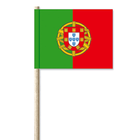 50x Groen/rode Portugese cocktailprikkertjes/kaasprikkertjes 8 cm