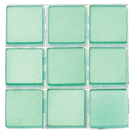 63x pieces mosaic tiles turquoise 10 x 10 x 2 mm