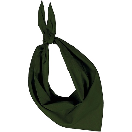 Feest/verkleed olijf groene bandana zakdoek voor volwassenen