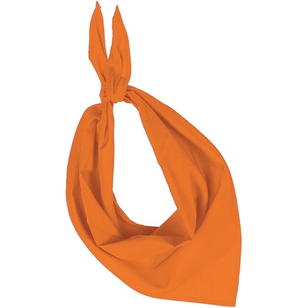 Feest/verkleed oranje bandana zakdoek voor volwassenen