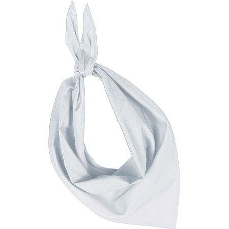 Feest/verkleed witte bandana zakdoek voor volwassenen
