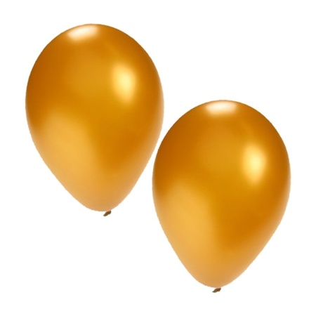 Helium tank met gouden ballonnen 50 stuks