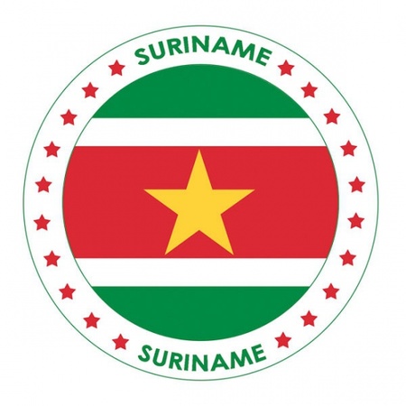25x Surinaamse vlag print bierviltjes
