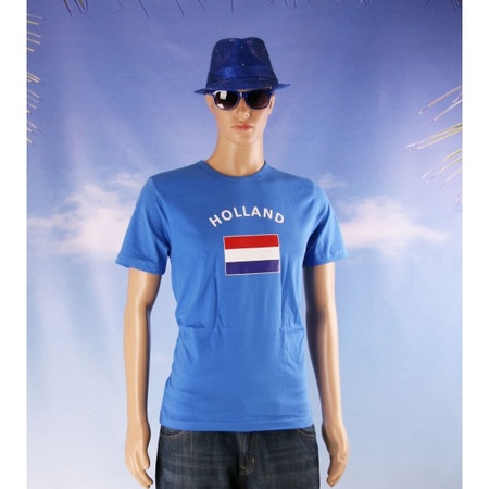 Blauw shirt vlag Holland