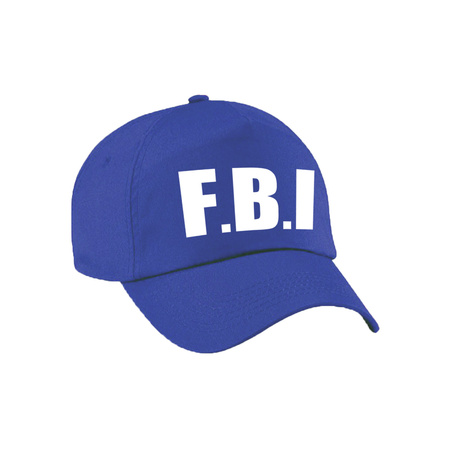 Blauwe FBI politie agent verkleed pet / cap voor volwassenen
