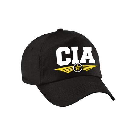 CIA  agent logo cap black for kids