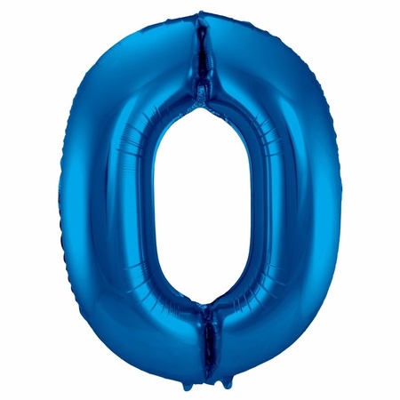 Foil number balloons birthday 60 years 85 cm in blue