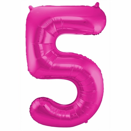 Foil number balloons birthday 35 years 85 cm in pink