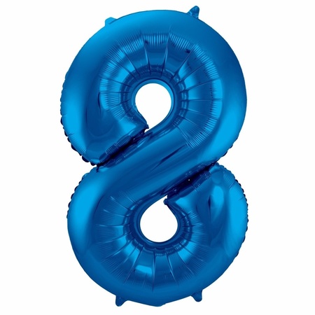 Foil number balloons birthday 85 years 85 cm in blue